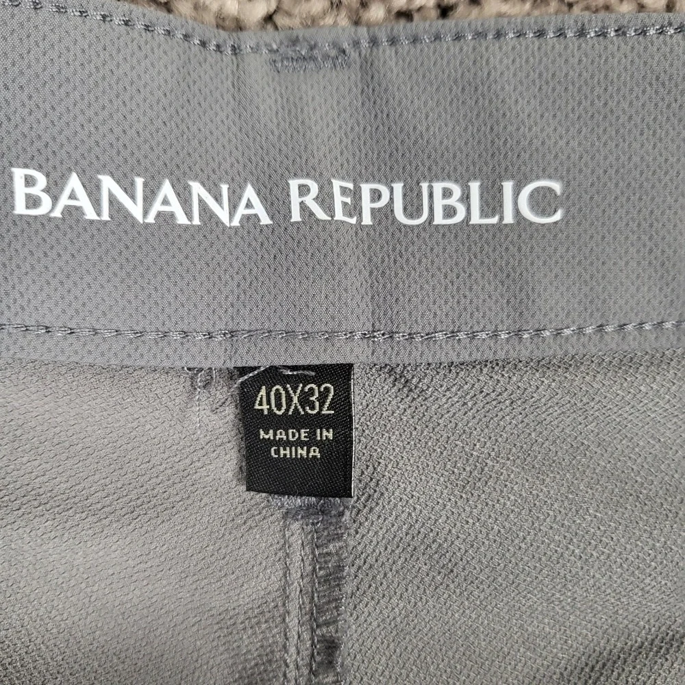 Banana Republic Chino Pants Mens 40x32 Gray Good Core Temp Performance Stretch